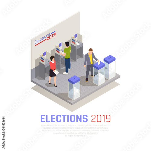 Elections Isometric Concept