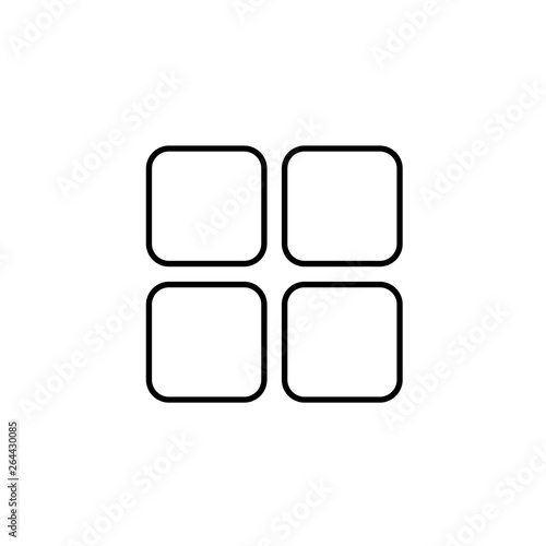 Mobile Apps vector icon. Flat gray symbol. Pictogram is isolated on a white background. Designed for web and software interfaces.