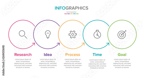 Vector infographic label template with icons. 5 options or steps. Infographics for business concept. Can be used for info graphics, flow charts, presentations, web sites, banners, printed materials.