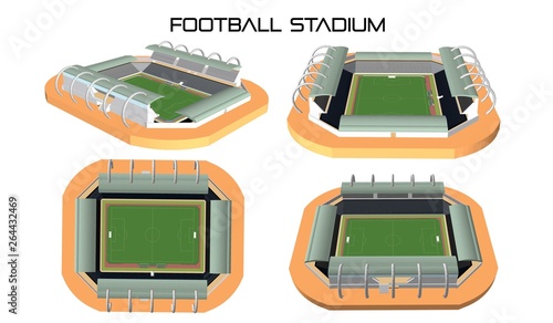 Football stadium 3d
