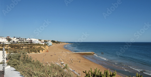 Elevated view of  Praia Dos Pescadores  Albufeira  Algarve  Portugal 