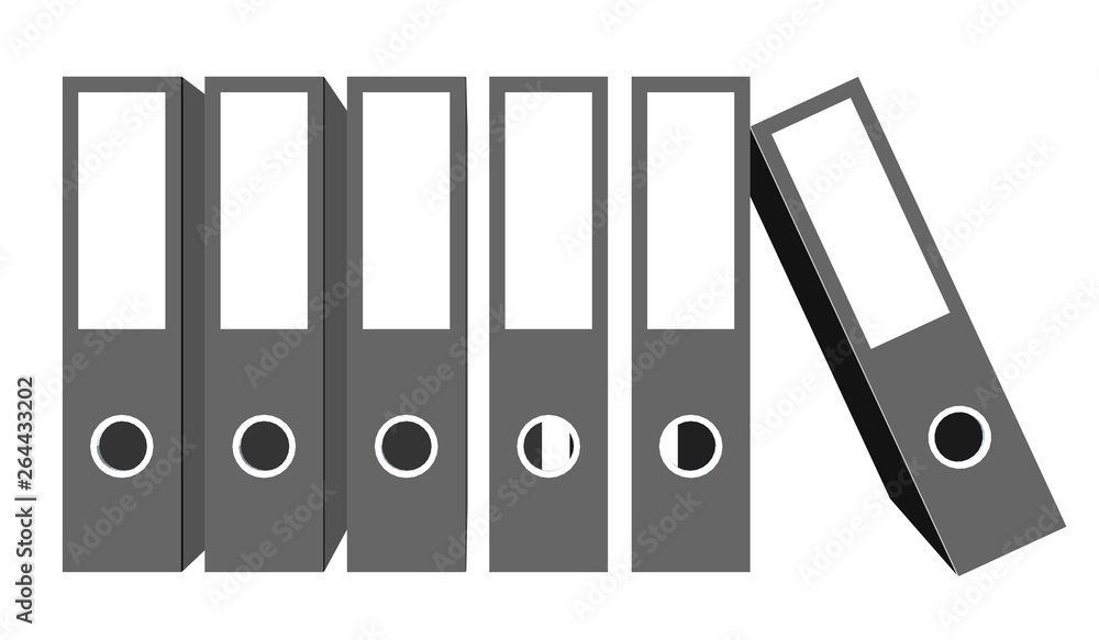 office folders on white background office folders on white background
