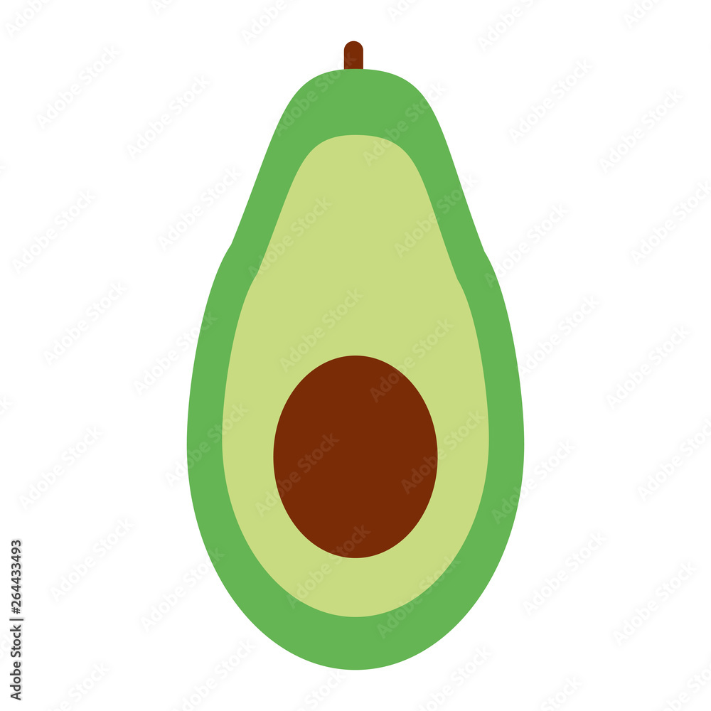 Avocado healthy food vegetable flat