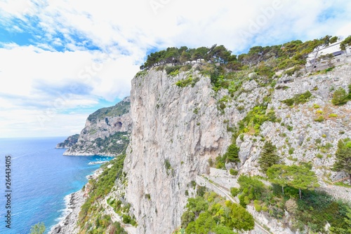 Rocky Coast of Capri Island in Southern Italy