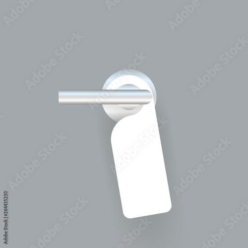 Room Service for Hotel Warning Message. Do Not Disturb Sign and Door Handle Design Concept. Vector illustration.