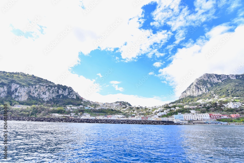 View of Marina Grande on Capri Island in Italy