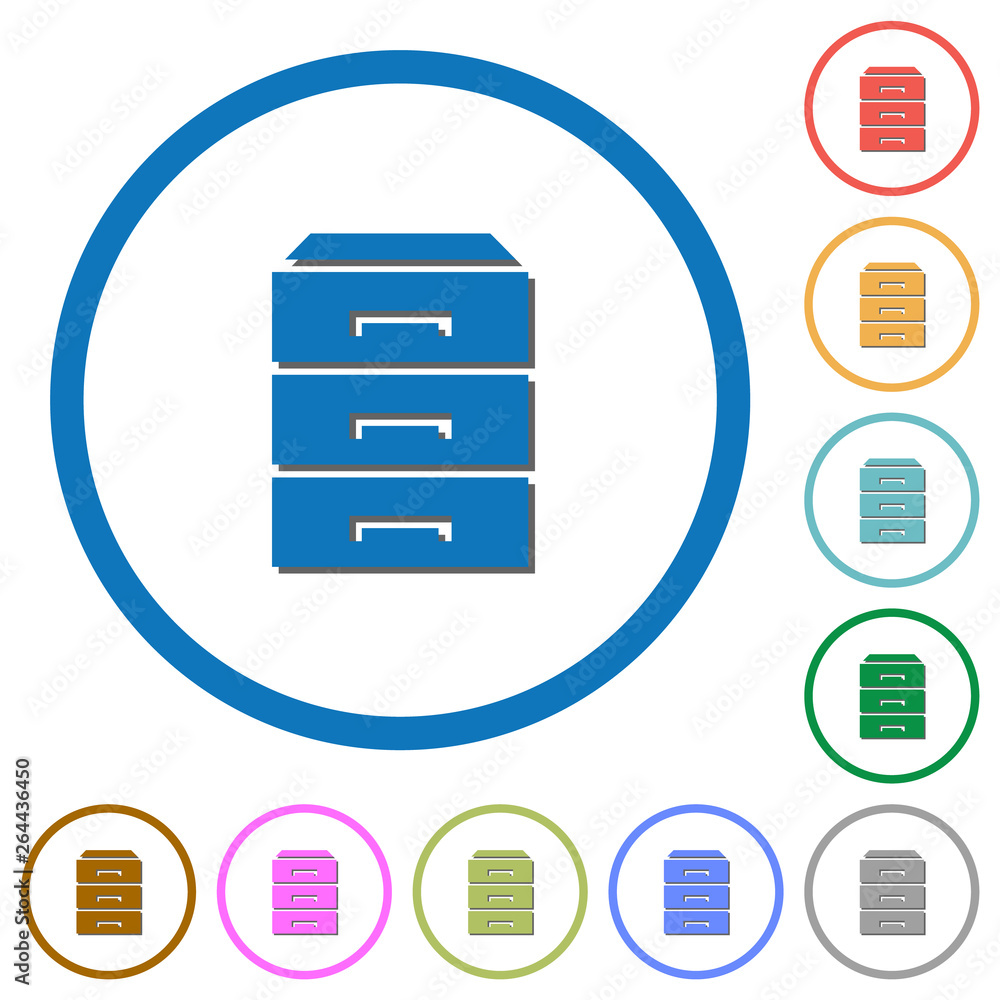 Categorize icons with shadows and outlines Categorize icons with shadows and outlines