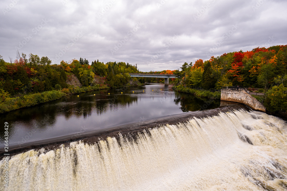 View of the Montmorency falls in Quebec, Canada View of the Montmorency falls in Quebec, Canada