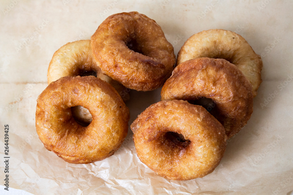 donut, donut classic, donut according to an old recipe, Ukrainian donuts. Fried Donuts View from above donut, donut classic, donut according to an old recipe, Ukrainian donuts. Fried Donuts View from above