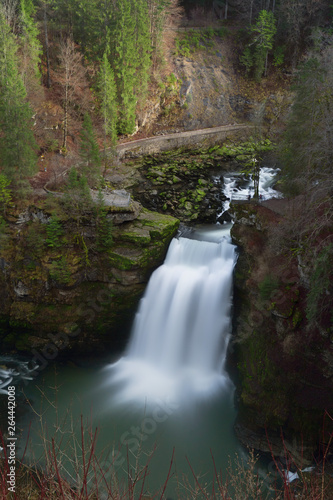 Canvas Print Waterfall Saut du Doubs, Villers-le-Lac, France.