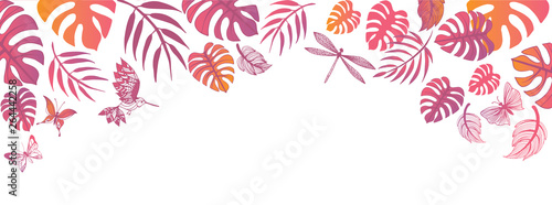 Summer illustrations banner