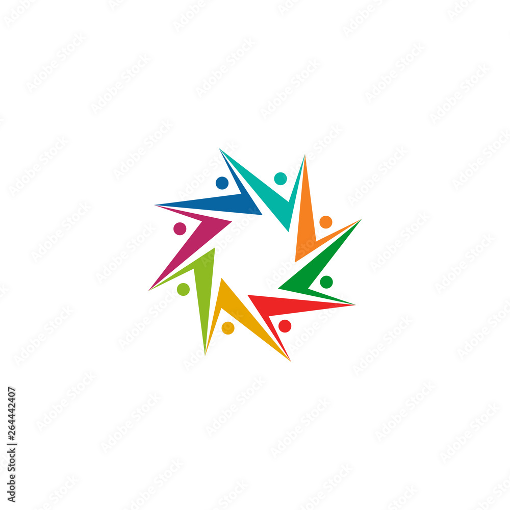 Community and adoption care logo design vector template Community and adoption care logo design vector template