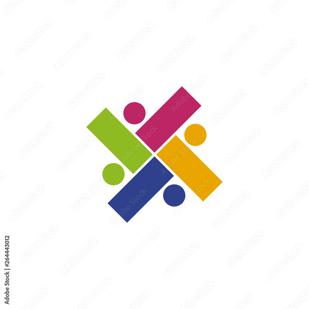 Community and adoption care logo design vector template Community and adoption care logo design vector template
