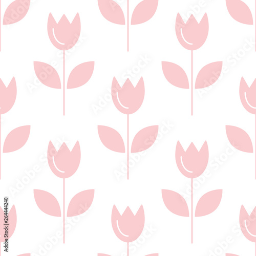 Tulip floral seamless patte...