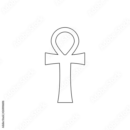 religion symbol, ankh outline icon. Element of religion symbol illustration. Signs and symbols icon can be used for web, logo, mobile app, UI, UX