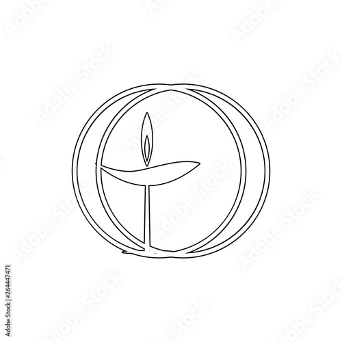religion symbol, Unitarian, universalism outline icon. Element of religion symbol illustration. Signs and symbols icon can be used for web, logo, mobile app, UI, UX