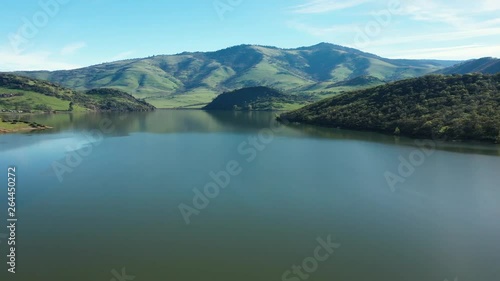 Beautiful aerial view of Emigrant Lake in Southern Oregon photo