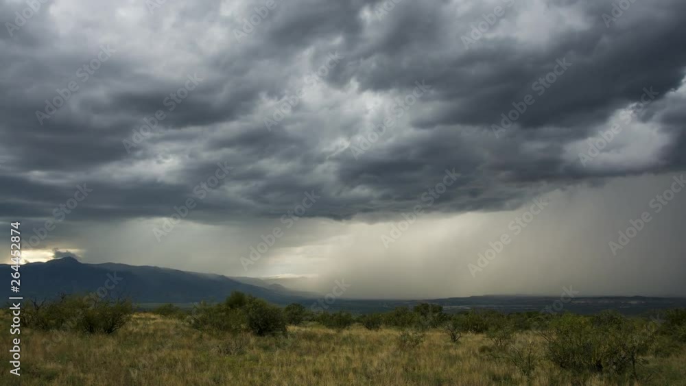 Major storm cell swirling with fast moving clouds and falling sheets of rain Major storm cell swirling with fast moving clouds and falling sheets of rain