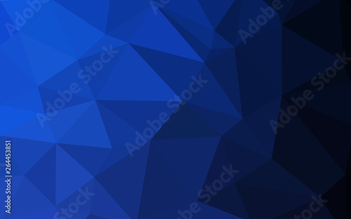 Blue triangles background. Abstract polygonal illustration. Vector geometric image.