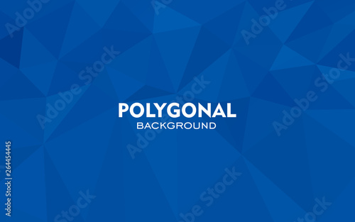 Blue triangles background. Abstract polygonal illustration. Vector geometric image.