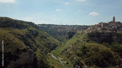 drone shot of matera photo