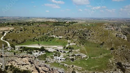 drone shot of the countryside photo