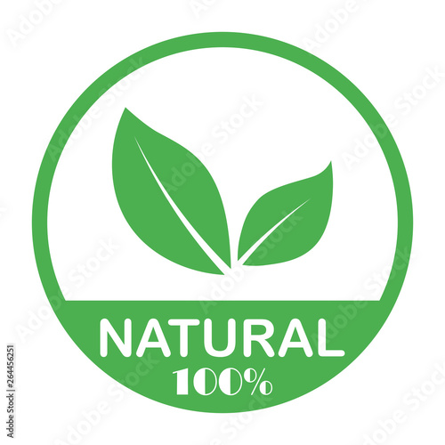 Organic food, farm fresh and natural product sticker and badge for food market, ecommerce, organic products promotion, healthy life and premium quality food and drink.