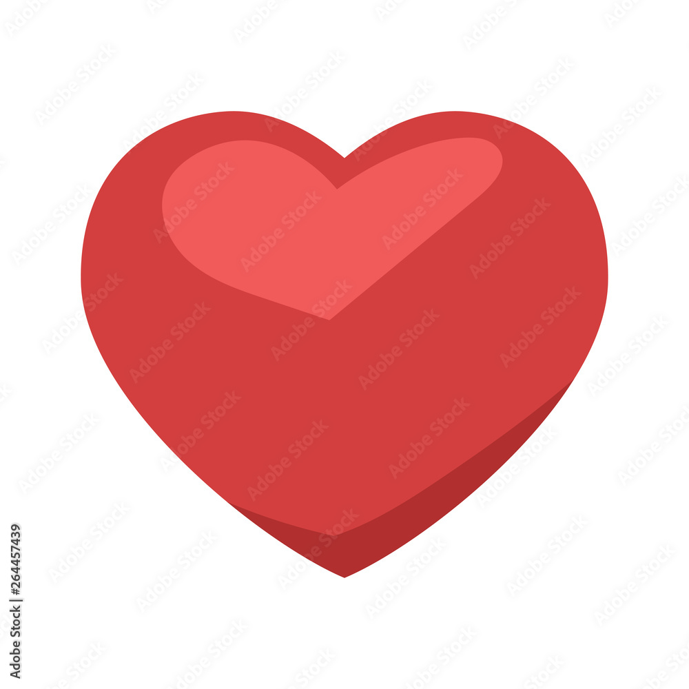 Heart icon illustration in cartoon style, with shadow and light. Romance symbol, valentine's day element. Heart icon illustration in cartoon style, with shadow and light. Romance symbol, valentine's day element.