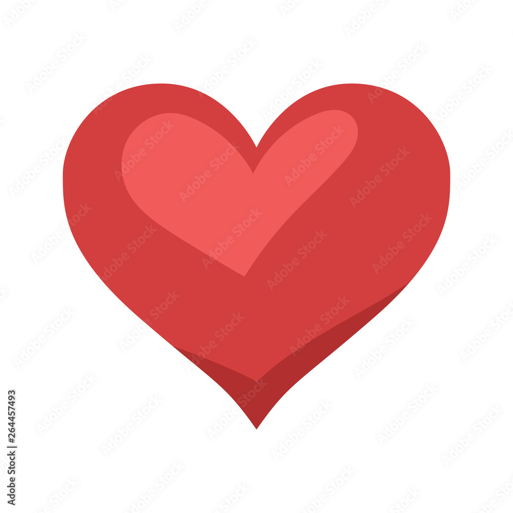 Heart icon illustration in cartoon style, with shadow and light. Romance symbol, valentine's day element. Heart icon illustration in cartoon style, with shadow and light. Romance symbol, valentine's day element.