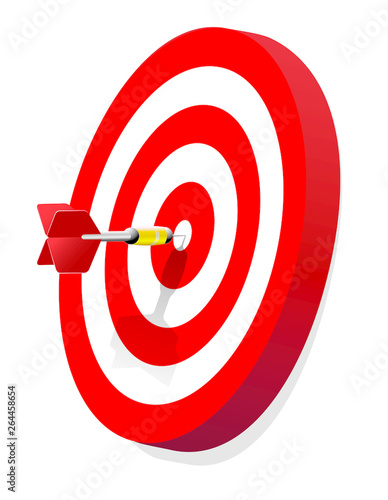 vector dartboard with dart