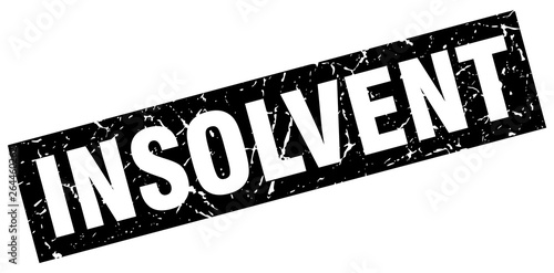 square grunge black insolvent stamp