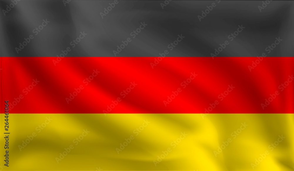 Waving Germans flag, the flag of Germans, vector illustration Waving Germans flag, the flag of Germans, vector illustration