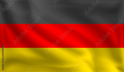 Waving Germans flag  the flag of Germans  vector illustration