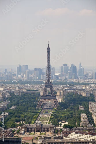 PARIS,FRANCE-JULY 14.2014:Panorama of Paris with eiffel tower, la Defence in background © dragan1956