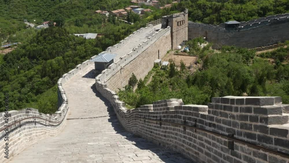 Walking over the Great Wall of China historical fortifications Walking over the Great Wall of China historical fortifications