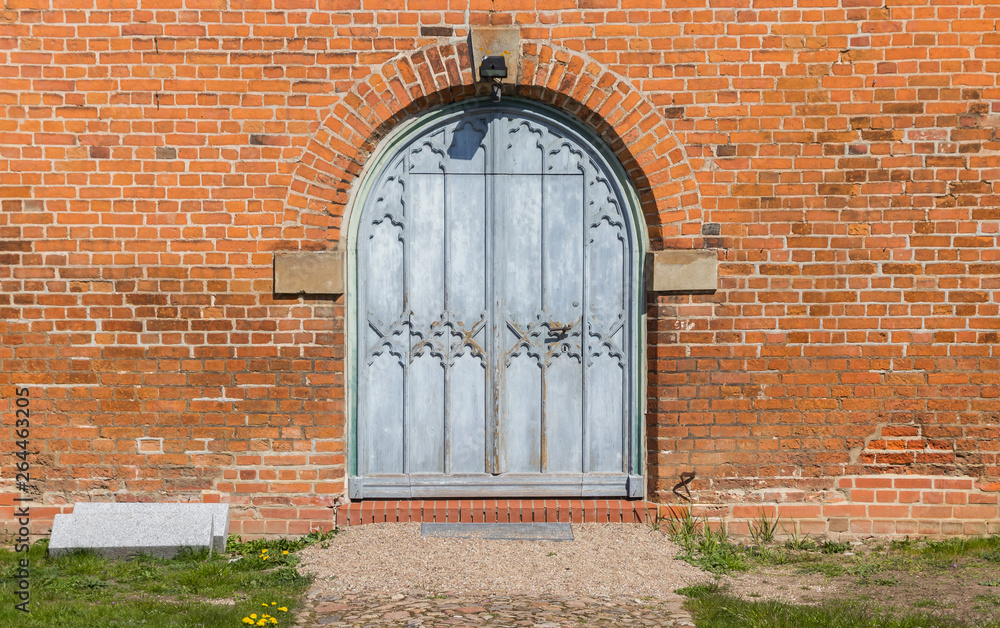 Entrance to the Marien church in Boizenburg, Germany Entrance to the Marien church in Boizenburg, Germany