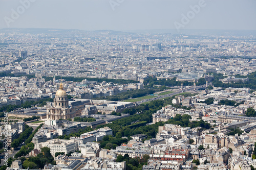 Panorama of Paris from Montparnase Tower, France.