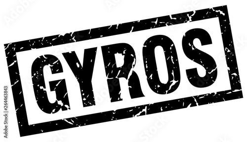 square grunge black gyros stamp