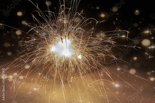 sparklers in the snow