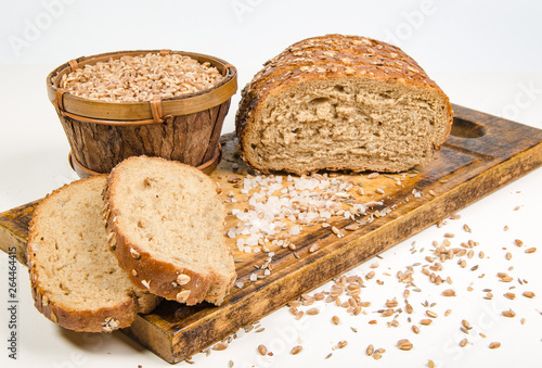 homemade bread with grains