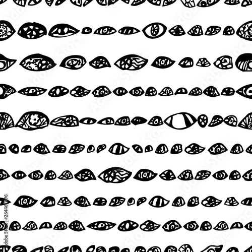 Seamless pattern of decorative abstract stones