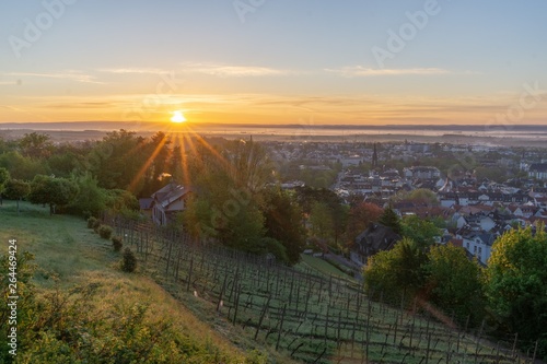 Sonnenaufgang über Bad Nauheim - Blick vom Johannisberg