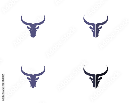 Bull horn logo and symbols template icons app © anggasaputro08