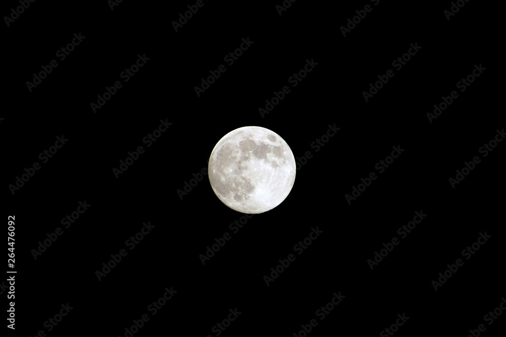 Obraz premium Moon at night in the black sky