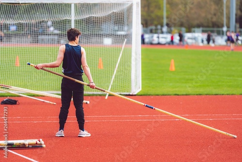 A man is getting ready for a jump photo