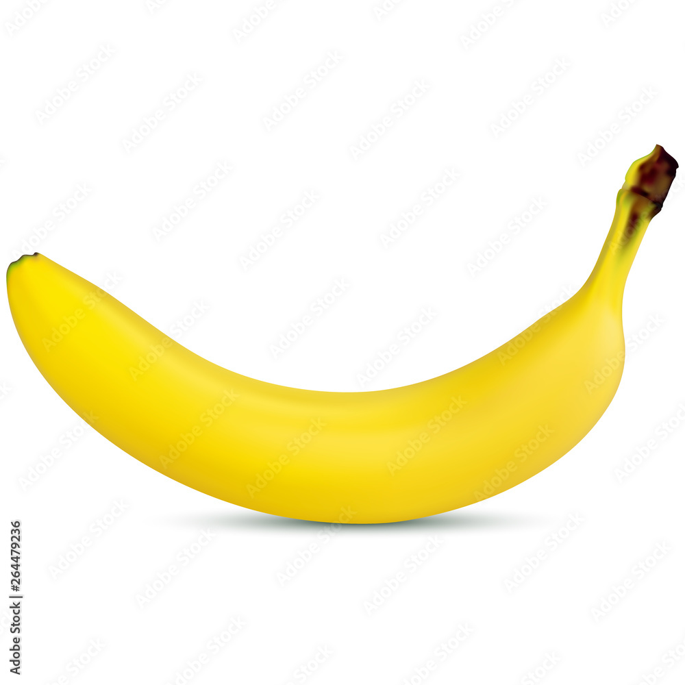 Ripe Banana Isolated On White Background.