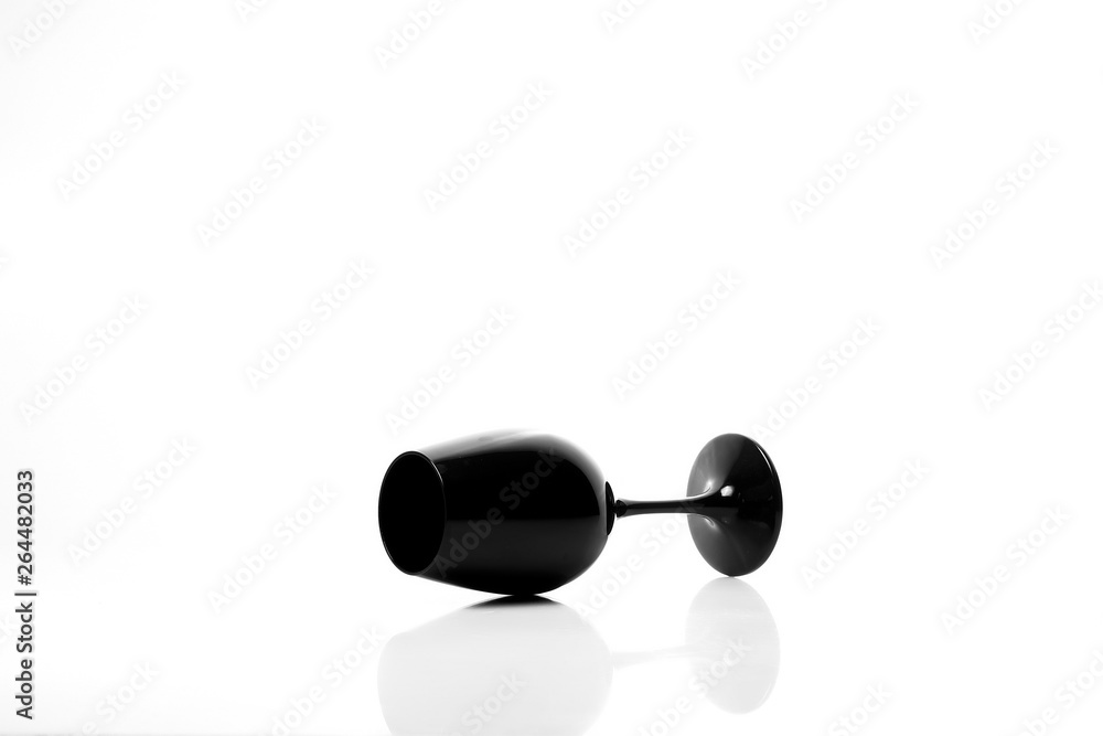 black champagne glass isolated on white background black champagne glass isolated on white background