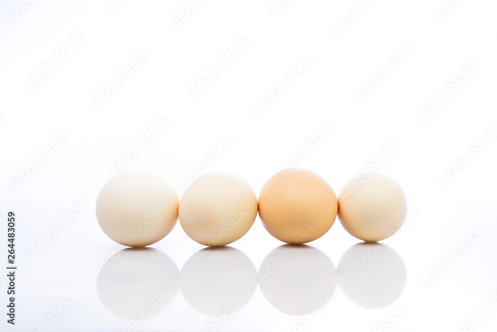 eggs isolated on white