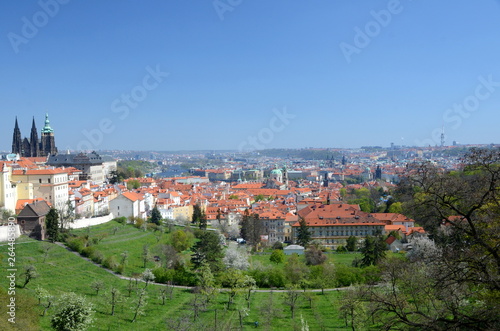 Panoramic view of Prague from near Strahov Monastery