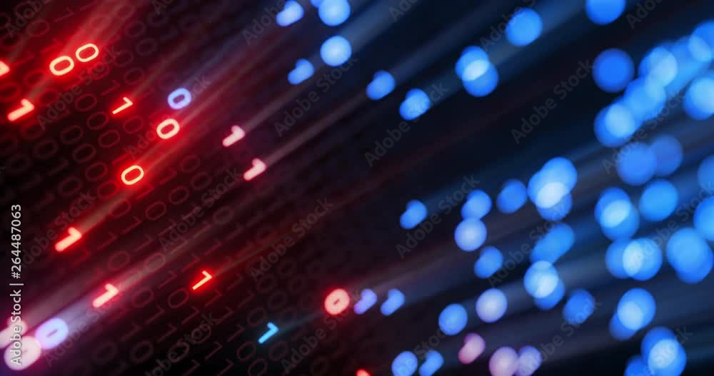 Hacking digital binary code matrix 01 background loop. Hacker, dark web, matrix, Digital data code in safety security technology concept. Abstract seamless red and blue 3D rendering Hacking digital binary code matrix 01 background loop. Hacker, dark web, matrix, Digital data code in safety security technology concept. Abstract seamless red and blue 3D rendering
